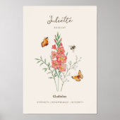 Gladiolus Geboortemaand Bloem Poster (Voorkant)