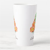 Gladiolus Geboortemaand Bloem voor Augustus Latte Mok (Voorkant)