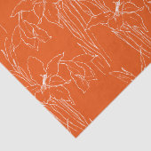 Gladiolus Line art botanisch hand getekend patroon Tissuepapier (Detail)