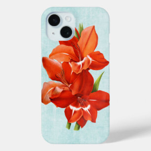 Gladiolus op Aged Denim iPhone 15 Case