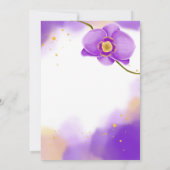 gladiolus paarse trouwuitnodigingen kaart (Achterkant)