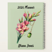 Gladiolus & Peridot Augustus Vers – 2026 Hele Jaar Planner (Achterkant)