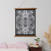 Gladiolus ventilator zwart en wit Abstract Hangend Wandkleed (Slaapkamer)