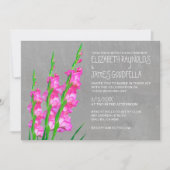 Gladiolus Wedding Invitations Kaart (Voorkant)