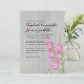 Gladiolus Wedding-uitnodigingen Kaart (Staand voorkant)