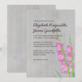 Gladiolus Wedding-uitnodigingen Kaart (Voorkant / Achterkant)