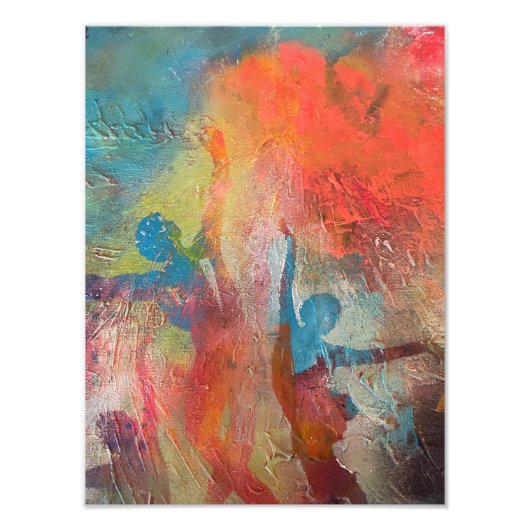 Glädjerus och rörelse brus foto afdruk (Voorkant)