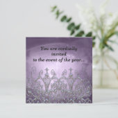 Gladmoore Plum Elegant Party Invitation Kaart (Staand voorkant)