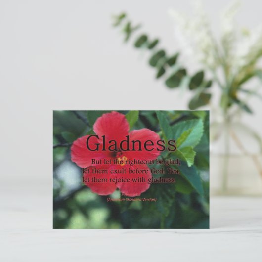 Gladness Psalm 68-3 Briefkaart (Staand voorkant)