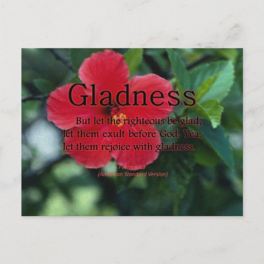 Gladness Psalm 68-3 Briefkaart (Voorkant)