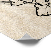 Glads Gladiola Tekening Canvas Flower Poster (Hoek)