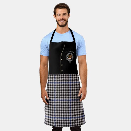 Gladstone Clan Badge & Tartan Kilt Schort (Gedragen)