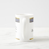 Gladstone Clan Badge Tartan & Motto Porselein Kop (Achterkant)