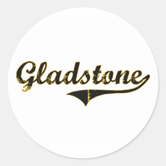 Gladstone Missouri Classic Design Ronde Sticker (Voorkant)