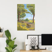 Gladstone Park Londen Reisposter Poster (Thuiskantoor)