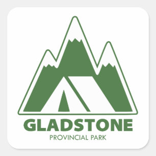 Gladstone Provincial Park Bergkamperen Vierkante Sticker