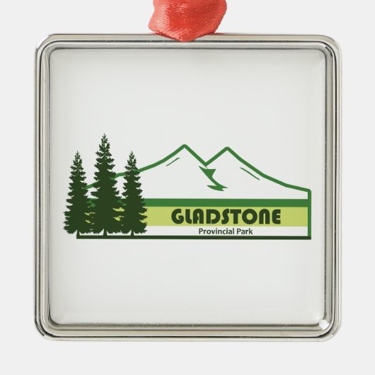 Gladstone Provincial Park Green Stripes Metalen Ornament (Voorkant)