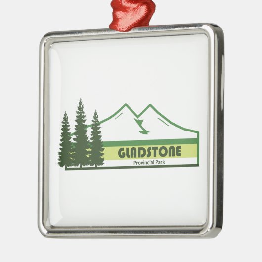 Gladstone Provincial Park Green Stripes Metalen Ornament (Links)