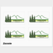 Gladstone Provincial Park Green Stripes Rechthoekige Sticker (Vel)