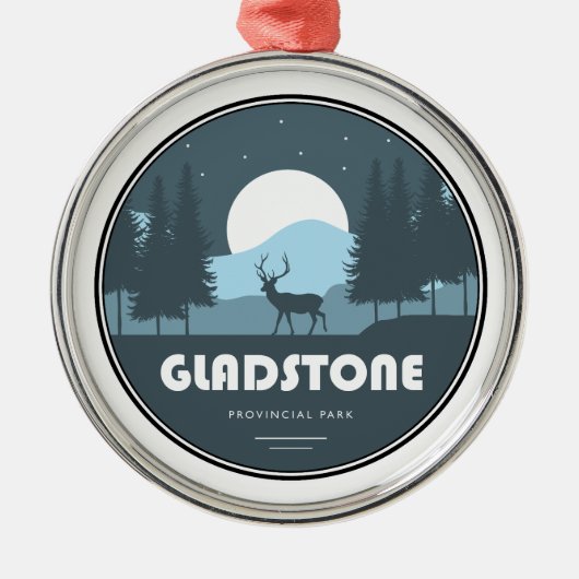 Gladstone Provincial Park Herten Metalen Ornament (Voorkant)