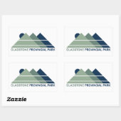 Gladstone Provincial Park Mountain Sun Rechthoekige Sticker (Vel)