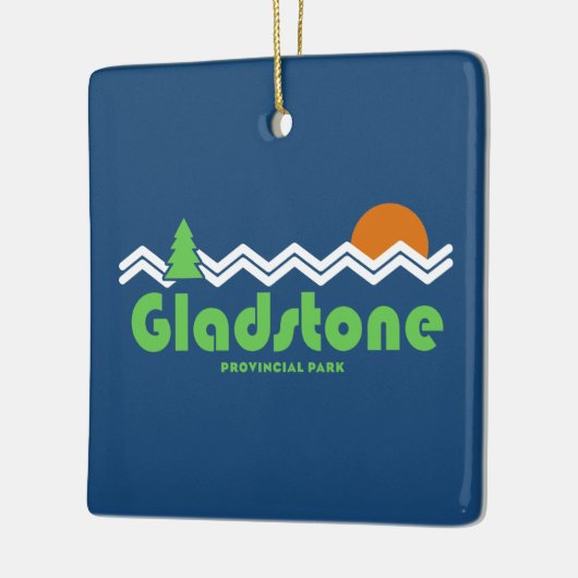 Gladstone Provincial Park Retro Keramisch Ornament (Links)