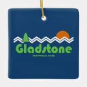 Gladstone Provincial Park Retro Keramisch Ornament (Voorkant)