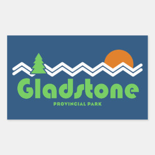 Gladstone Provincial Park Retro Rechthoekige Sticker