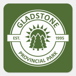 Gladstone Provincial Park Sun Trees Vierkante Sticker