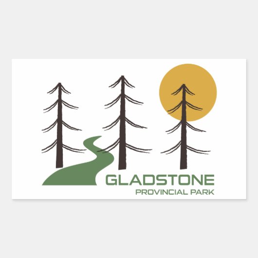 Gladstone Provincial Park Trail Rechthoekige Sticker (Voorkant)