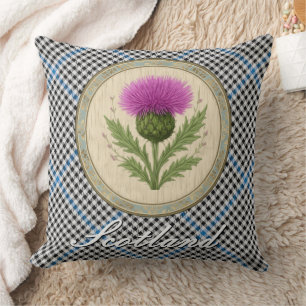Gladstone Tartan en Schotse Distel Kussen