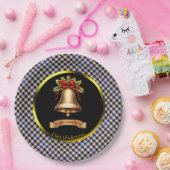 Gladstone Tartan Gepersonaliseerde Kerstmis Papieren Bordje (Feest)