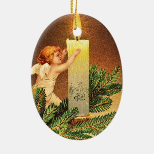 , Glaedelig, 1906 Noors, Keramisch Ornament (Achterkant)