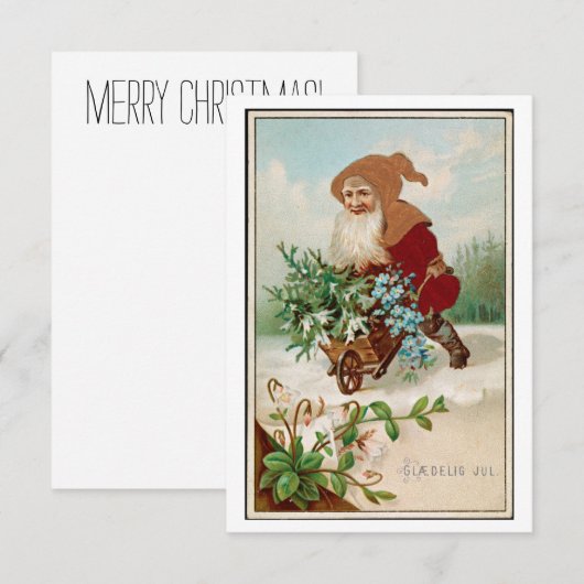 Glaedelig Jul  Bedankkaart (Voorkant / Achterkant)