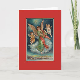 GLAEDELIG JUL CHRISTMAS ANGEL BLANK Kaart