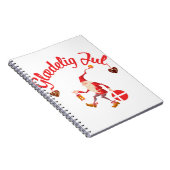 Glaedelig jul deanish merry kerstdenmark nisse notitieboek (Rechterzijde)