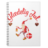 Glaedelig jul deanish merry kerstdenmark nisse notitieboek (Voorkant)