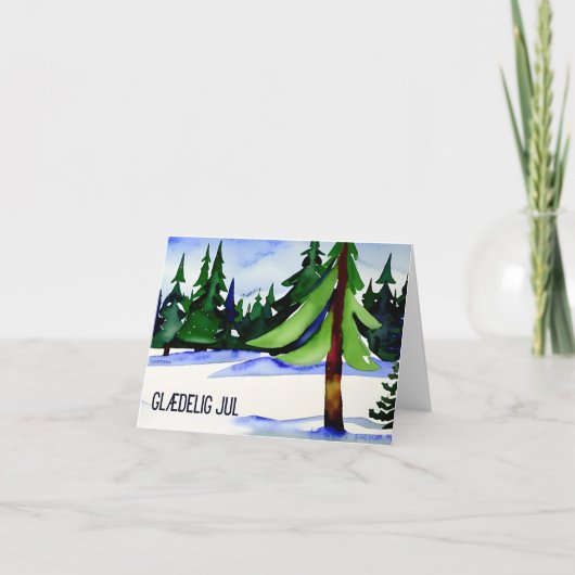 Glædelig jul, Deens Kerstfeest Kaart (Voorkant)