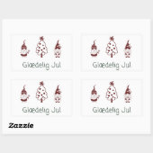 Glædelig jul, Deense Happy Kerstmis Rechthoekige Sticker (Vel)