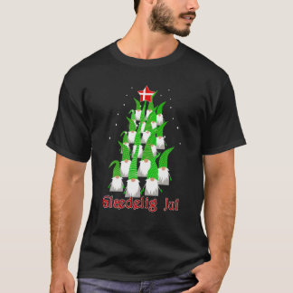 Glaedelig Jul Deense kerstboom T-shirt