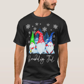 Glaedelig Jul Nordic Gnomes Tomte Nisse Danish Chr T-shirt