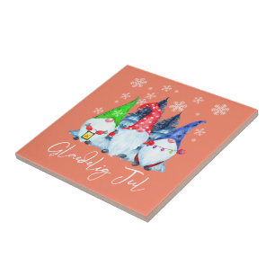 Glaedelig Jul Nordic Gnomes Tomte Nisse Danish Tegeltje