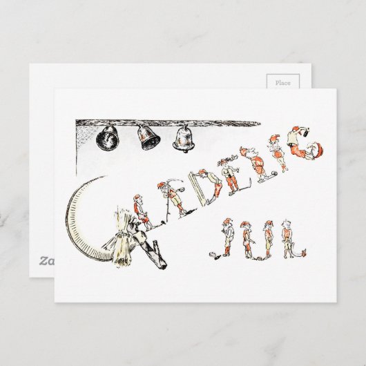 Glædelig Jul Tomte Briefkaart (Voorkant / Achterkant)