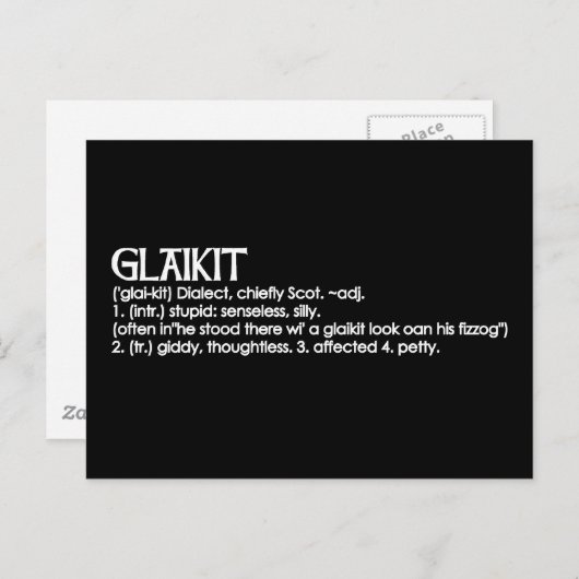 Glaikit Briefkaart (Voorkant / Achterkant)