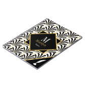 Glam 1920 Art Deco Black & White Palmettos Notitieboek (Linkerzijde)