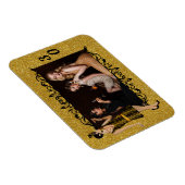 Glam 1920s Flapper Girl Gold 30th Custom Photo Magneet (Rechterzijde)