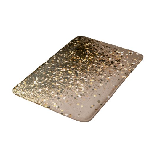 Glam 1 voor mousserend goud bruin glitter badmat (Gekanteld)