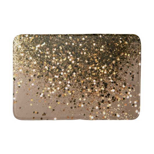 Glam 1 voor mousserend goud bruin glitter badmat (Voorkant)