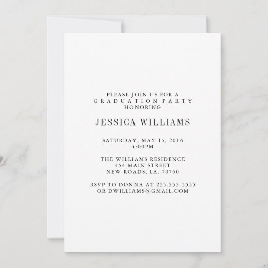 Glam 2021 Afstuderen fotouitnodigingen Kaart (Achterkant)