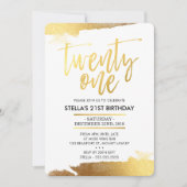 GLAM 21ST BIRTHDAY PARTY modern verguld goud Kaart (Voorkant)